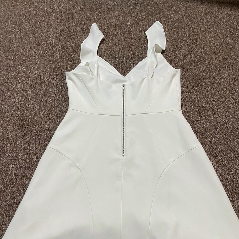 White Ruffle Detail Dress - Picture 4 of 6